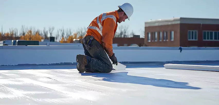 Flat Roof Drain Installation in North Chicago